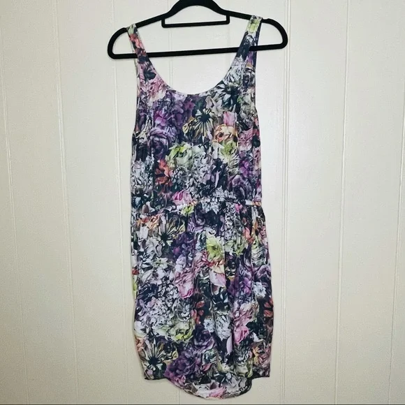 Zimmermann Draped Skirt Tie Waist Multicoloured Floral Silk Mini Dress Size 0 - Picture 2 of 5